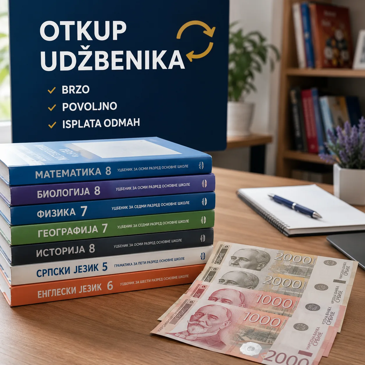 Otkup udžbenika Beograd – brza procena i isplata odmah